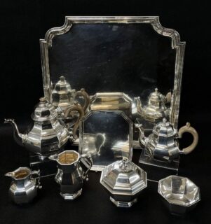 Queen Anne-Style Silver Tea Service