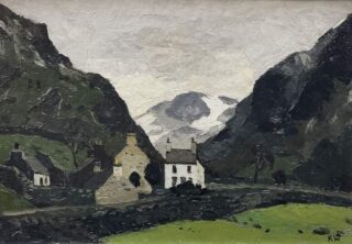 Sir Kyffin Williams RA Oil 'Gwastadnant, Nant Peris'